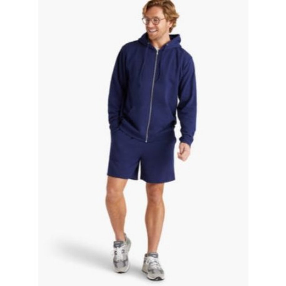 Hill House NWT The All-Gender Teddy Zip-Up in Navy size Medium